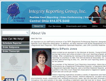 Tablet Screenshot of integrityreportinggroup.com